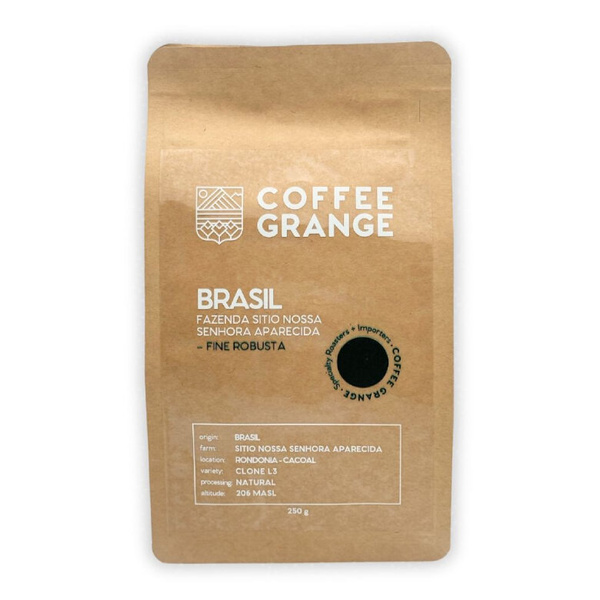 Kawa ziarnista Coffee Grange Brasil Fazenda Sitio Nossa Senhora Aparecida – Fine Robusta 250g - NIEDOSTĘPNY