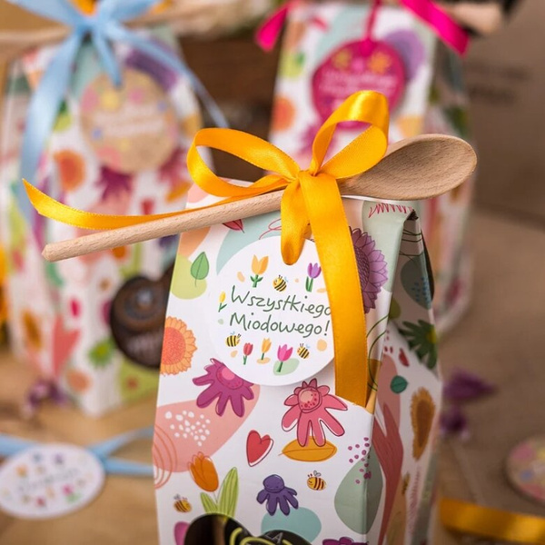 Miód z czarną porzeczką Nasza Pszczelarnia w kolorowym opakowaniu 420g