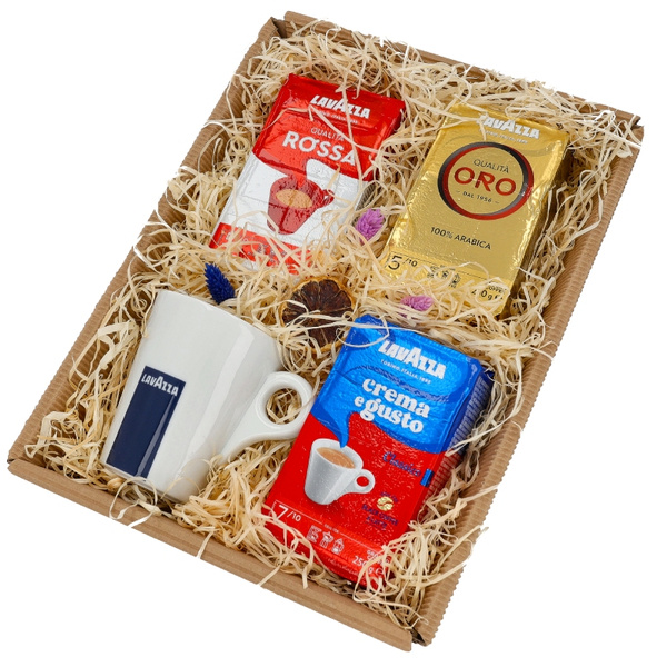 Zestaw prezentowy dla babci i dziadka - Kawa mielona Lavazza
