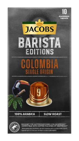 Kapsułki do Nespresso Jacobs Barista Editions 9 Colombia Single Origin 10 szt.- NIEDOSTĘPNY