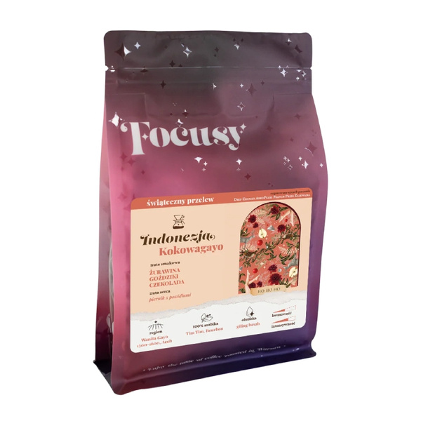 Kawa ziarnista Focusy INDONEZJA KOKOWAGAYO - świąteczny przelew 250g