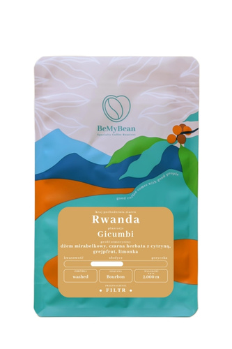 Kawa ziarnista BeMyBean Rwanda Gicumbi 250g – NIEDOSTĘPNY