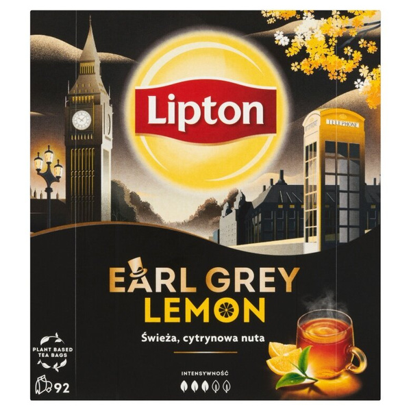 Herbata czarna aromatyzowana Lipton Earl Grey Lemon 92x2g