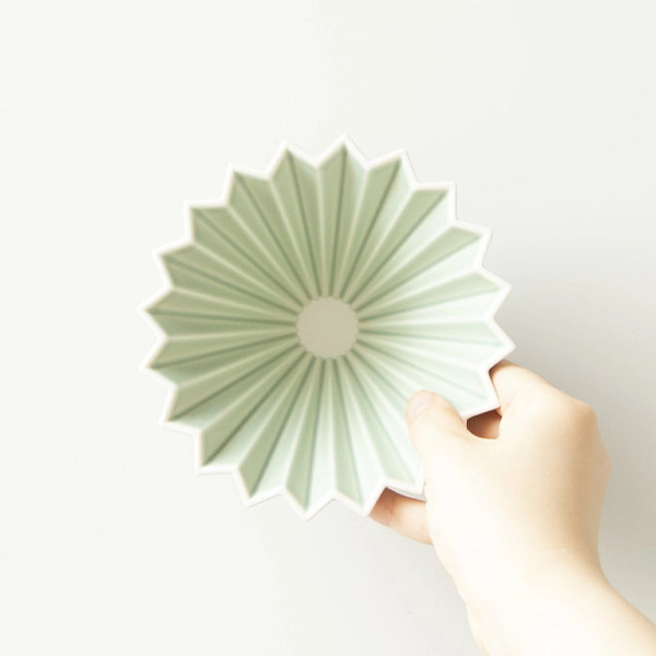 Ceramiczny Origami Dripper M - Zielony matowy