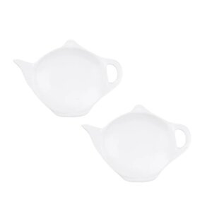 Zestaw spodków w kształcie czajnika Homla 2 szt - Białe