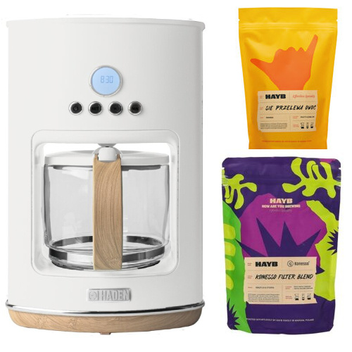 Ekspres do kawy Haden Dorchester - Biały + GRATIS KAWA 2x250g