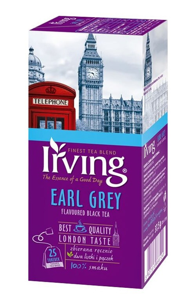 Herbata czarna Irving Earl Grey saszetki  25x2,4g