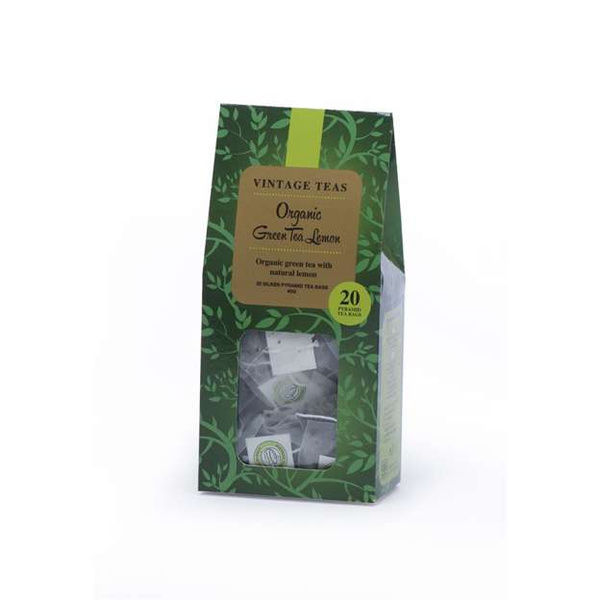 Zielona herbata Vintage Teas Organic Green Tea Lemon 20x2g