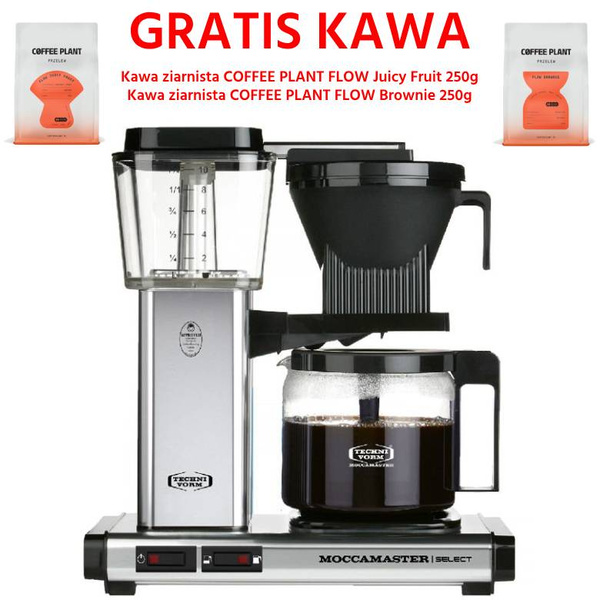Ekspres do kawy Moccamaster KBG 741 Select Polished Silver - Polerowane Aluminium + GRATIS KAWA 2x250g