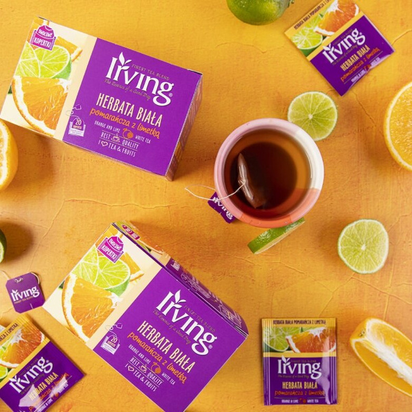 Herbata biała Irving Pomarańcza z limetką 20x1,5g