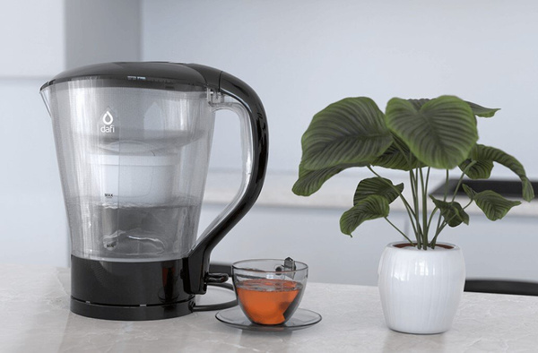 Elektryczny czajnik filtrujący Dafi 2w1 + 3 filtry Unimax do twardej wody - Czarny