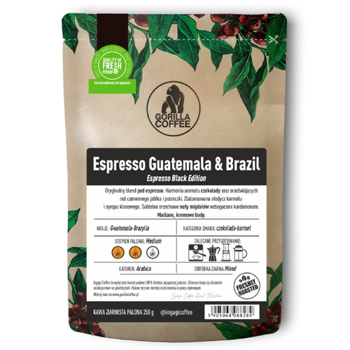 Kawa ziarnista Ingagi Coffee Guatamala & Brazil 1kg