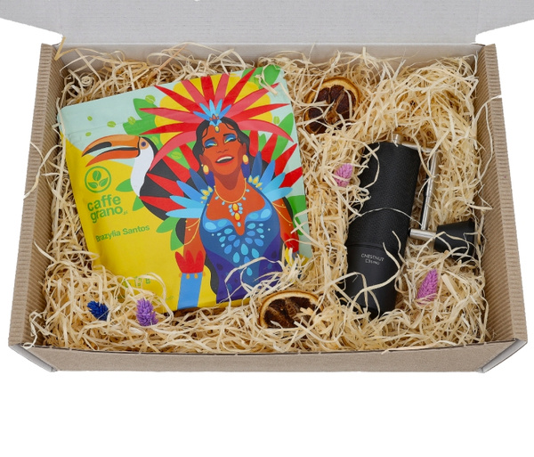 Zestaw prezentowy z młynkiem Timemore Chestnut C3S PRO i kawą ziarnistą