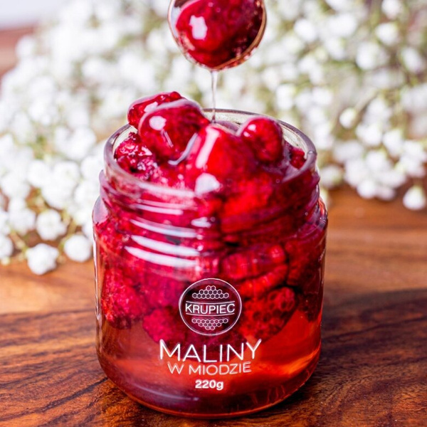 Maliny w miodzie Krupiec 220g