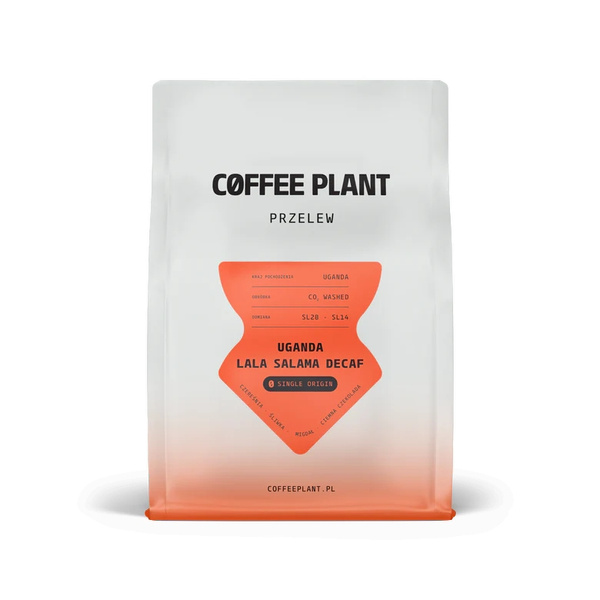 Kawa ziarnista COFFEE PLANT Uganda Lala Salama Decaf 250g - BEZKOFEINOWA