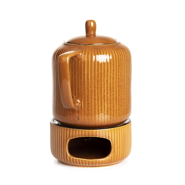 Dzbanek z podgrzewaczem Homla Mirande 950ml - Bursztynowy