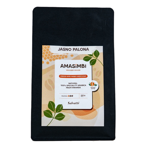 Kawa ziarnista Salvatti Amasimbi Jasno Palona 250g