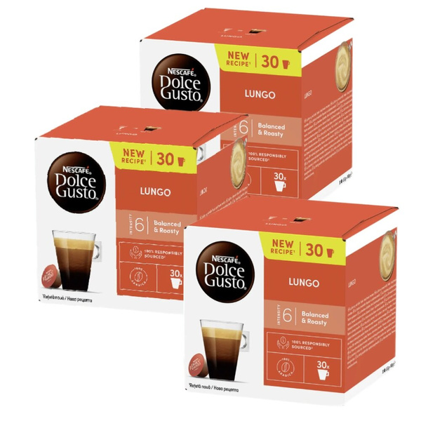 ZESTAW Kapsułki Nescafé Dolce Gusto Lungo 3x30 sztuk