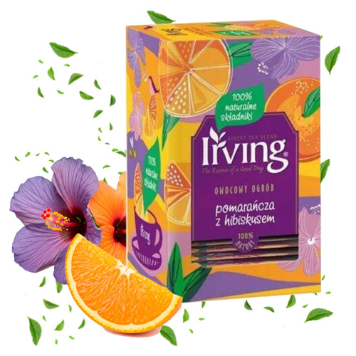 Herbatka owocowa Irving Hibiskus i pomarańcza 20x2g
