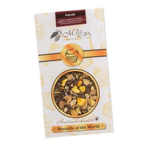 Gorzka czekolada M.Pelczar Chocolatier Desery Świata - Piernik 50g