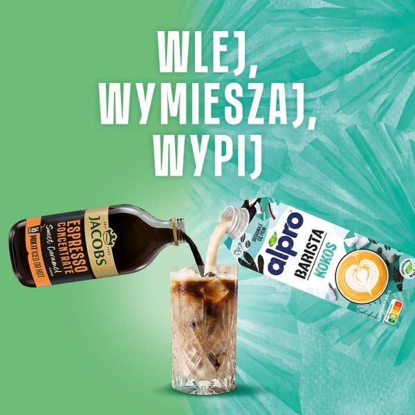 ZESTAW - Napój ALPRO Barista Coconut Kokosowo-sojowe 3x750 ml + Koncentrat kawowy Jacobs Espresso Concentrate Sweet Caramel 485ml