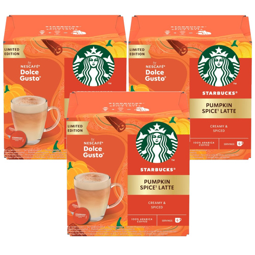 ZESTAW Kapsułki Nescafé Dolce Gusto STARBUCKS® Pumpkin Spice Latte 3x12 sztuk