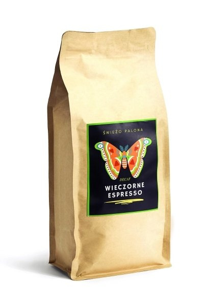 Kawa ziarnista Świeżo Palona Wieczorne Espresso Decaf 1kg - NIEDOSTĘPNY