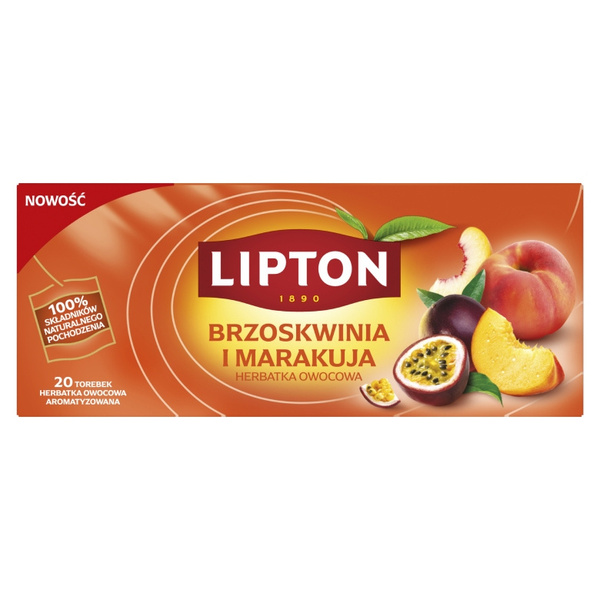 OUTLET - Herbata owocowa Lipton Brzoskwinia i marakuja 20 torebek