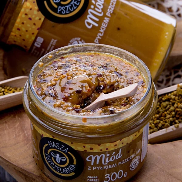 Miód z pyłkiem pszczelim Nasza Pszczelarnia 190g