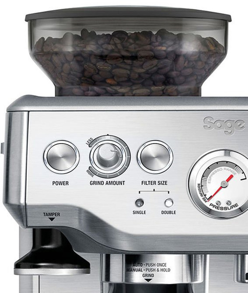 Kolbowy ekspres do kawy Sage SES875BSS + GRATIS PAKIET BARISTY