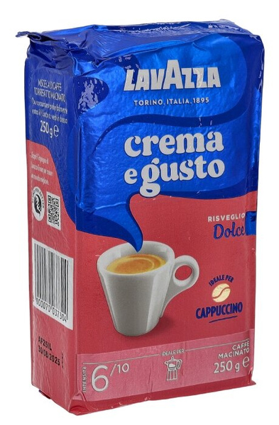OUTLET - Kawa mielona Lavazza Crema e Gusto Dolce/Delicato 250g
