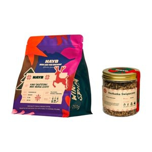 Świąteczny zestaw HAYB: Kawa ziarnista ESPRESSO + herbata - NIEDOSTĘPNY