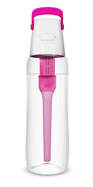 Butelka filtrująca wodę Dafi SOLID 0,7 l + filtr węglowy - Flamingowa