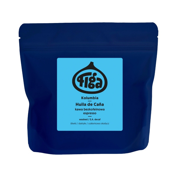 Kawa ziarnista Figa Kolumbia Huila de Cana Espresso 250g - Bezkofeinowa