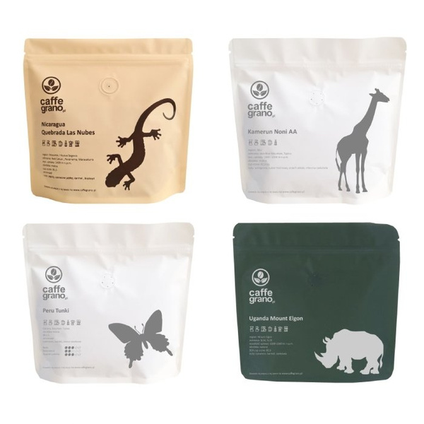 Zestaw kaw ziarnistych Caffe Grano Omniroast Specialty 4x250g - NIEDOSTĘPNY