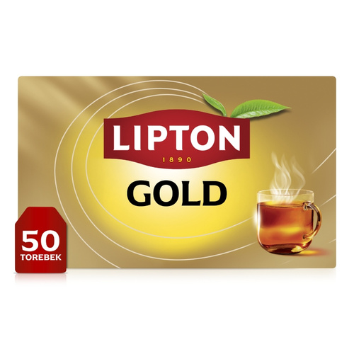 Herbata czarna aromatyzowana Lipton Gold Tea 75g - 50 torebek - opinie w konesso.pl
