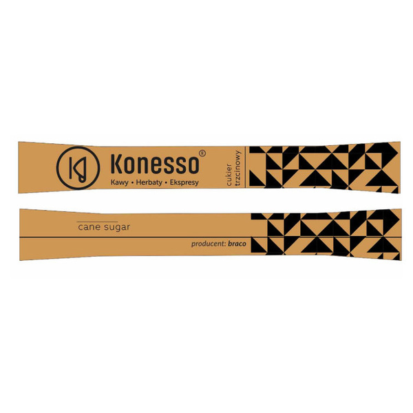 Cukier trzcinowy w paluszkach KONESSO - 1000x4g