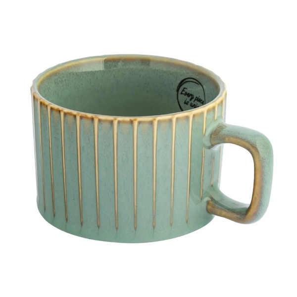 ZESTAW - Filiżanki Atom Design Reactive Sage NBC 220ml Szałwiowe - 6 sztuk