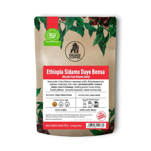 Kawa ziarnista Ingagi Coffee Ethiopia Sidamo Daye Bensa 250g – NIEDOSTĘPNY