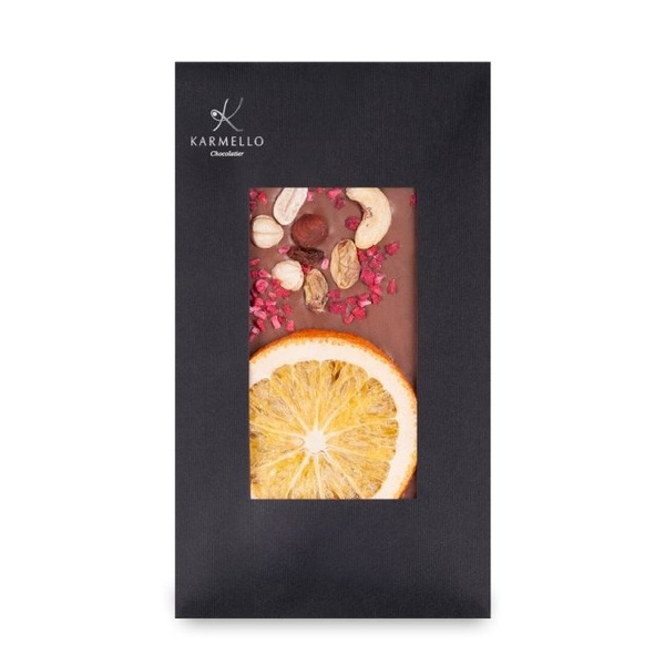Czekolada mleczna z pomarańczą Karmello 100g - NIEDOSTĘPNY