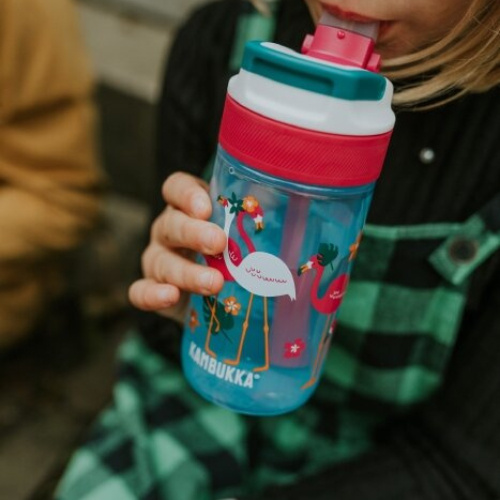 Butelka na wodę dla dzieci Kambukka Lagoon 400ml - Blue Flamingo
