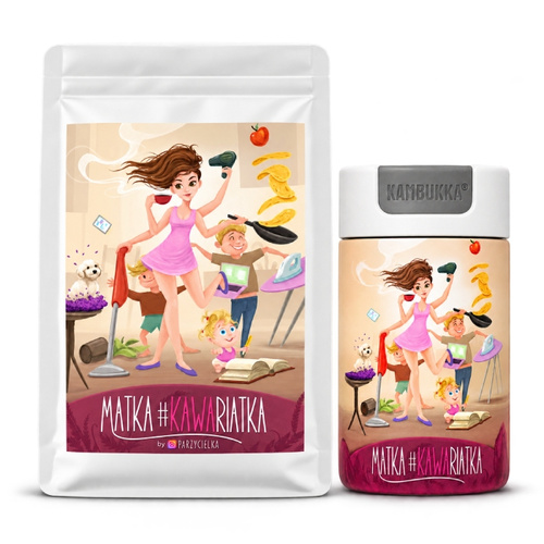 ZESTAW - Kawa ziarnista Kawariatka 250g + kubek termiczny 300 ml