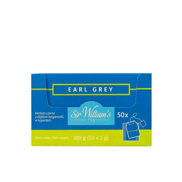 Czarna herbata Sir Williams Tea Earl Grey 50x2g