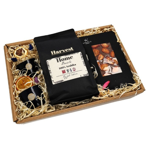 Zestaw prezentowy dla szefa - Kawa, czekolada i kubki do espresso