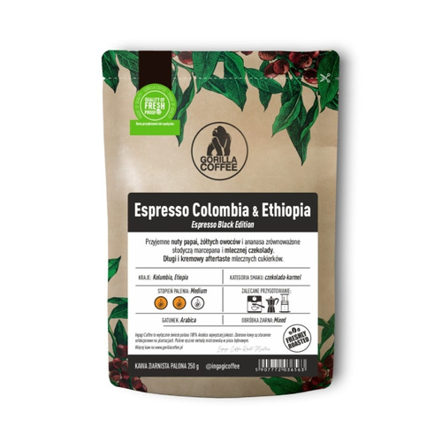 Kawa ziarnista Ingagi Coffee Colombia & Ethiopia 250g