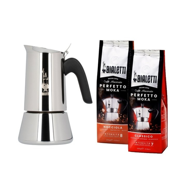 ZESTAW - Kawiarka Bialetti New Venus 6TZ + kaw Bialetti Classico 250g + kawa Bialetti Nocciola 250g – NIEDOSTĘPNY