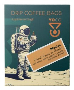 Drip Bag Coffee YoCo Coffee Mexico Decaf Veracruz Bezkofeinowa 5x12g – NIEDOSTĘPNY