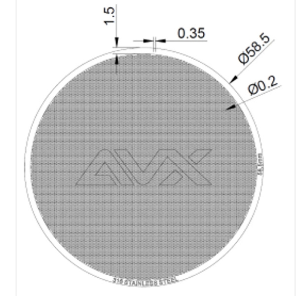Sitko dyfuzyjne do espresso Puck Screen PSUS AVX 58,5mm - grubość 0,2mm