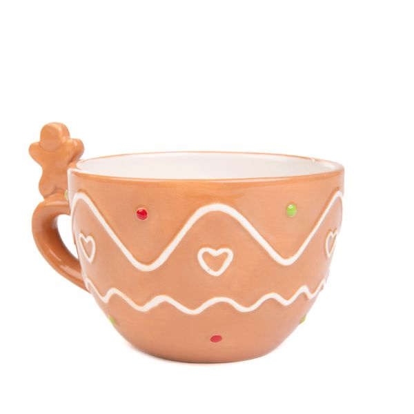 Kubek Świąteczny z uchem Homla BISCOTTO 400ml - Brązowy 