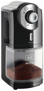 Młynek do kawy Melitta 1019-02 Molino - Czarny - opinie w konesso.pl